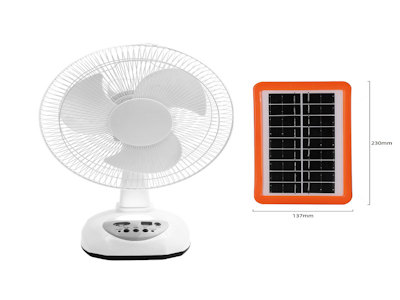 12 Inch Solar Powered Fan Table Fan Electric 18inch Electrical Charging Rechargeable Solar Fan With Battery