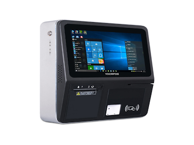 11.6 Inch Wall Mounted Touch Screen Payment Kiosk Desktop 2 In 1 Pos Cashier Machine With 2d Scanner Thermal Printer